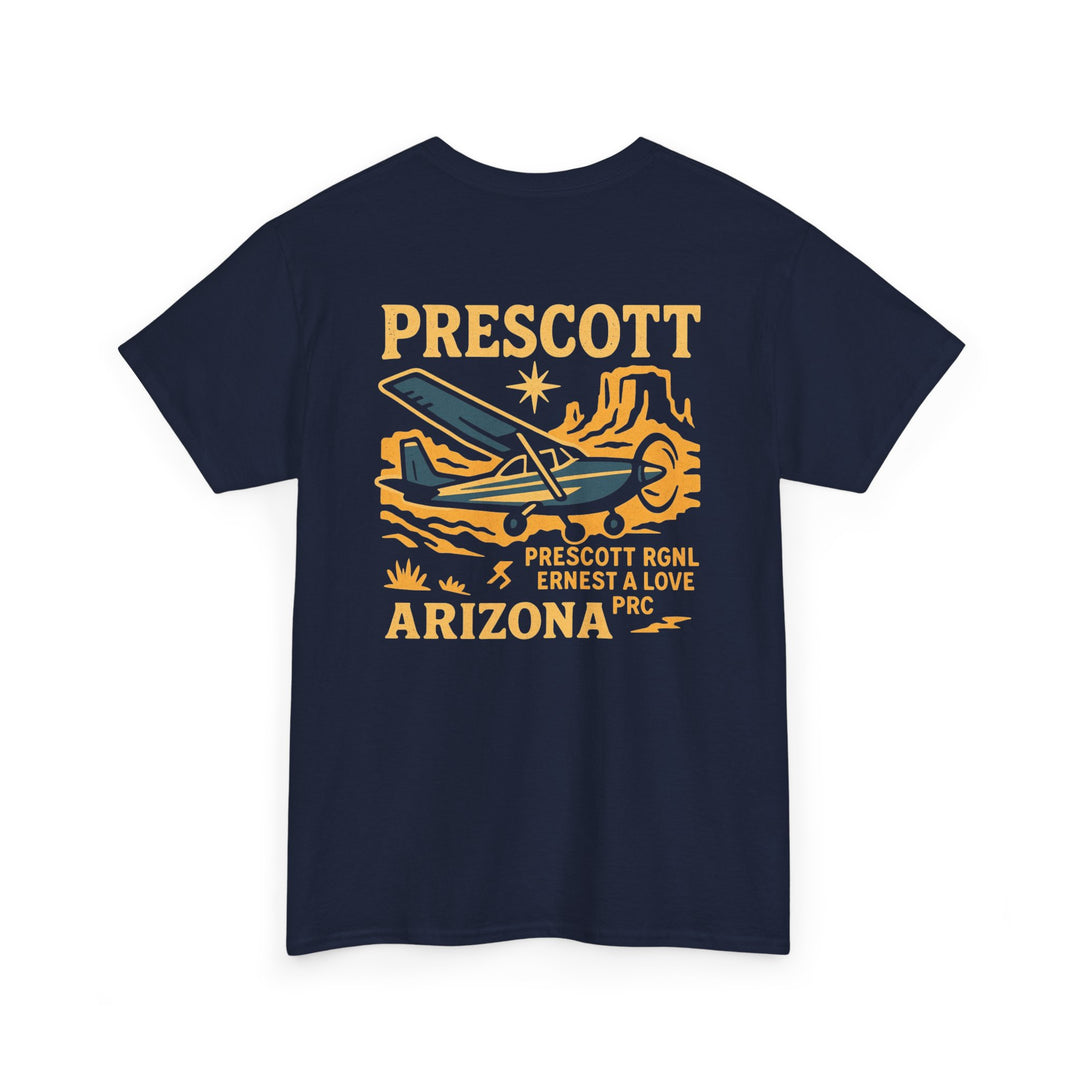 Prescott Regional Airport Aviation Graphic T-Shirt – PRC Thumb Butte Vintage