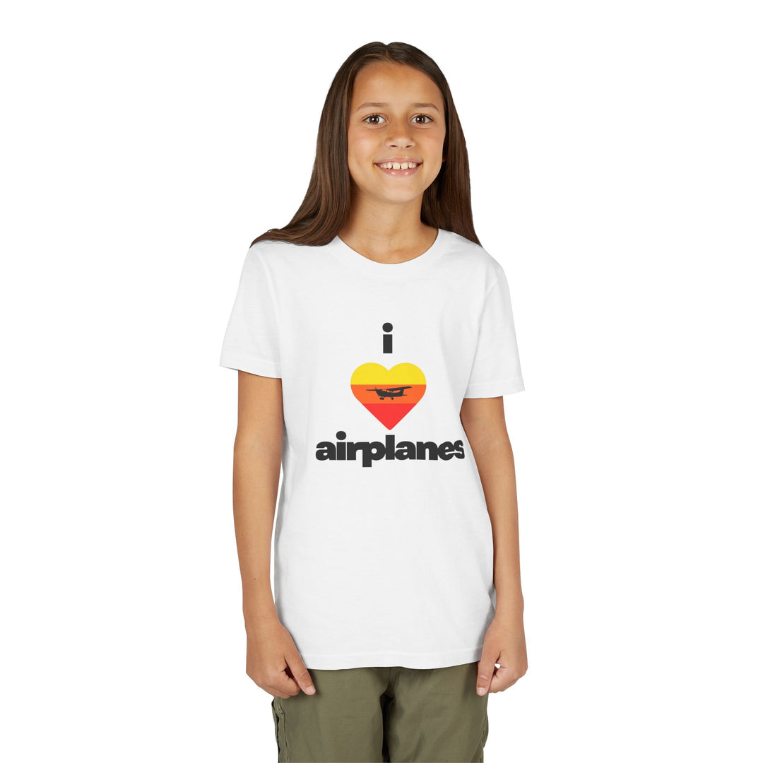 I Love Airplanes Youth T-Shirt