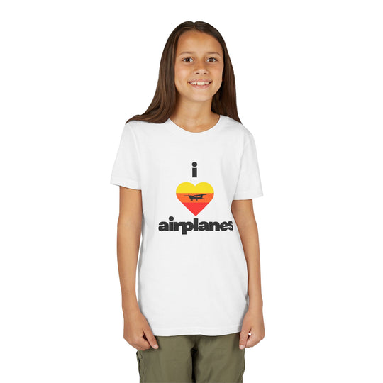 I Love Airplanes Youth T-Shirt
