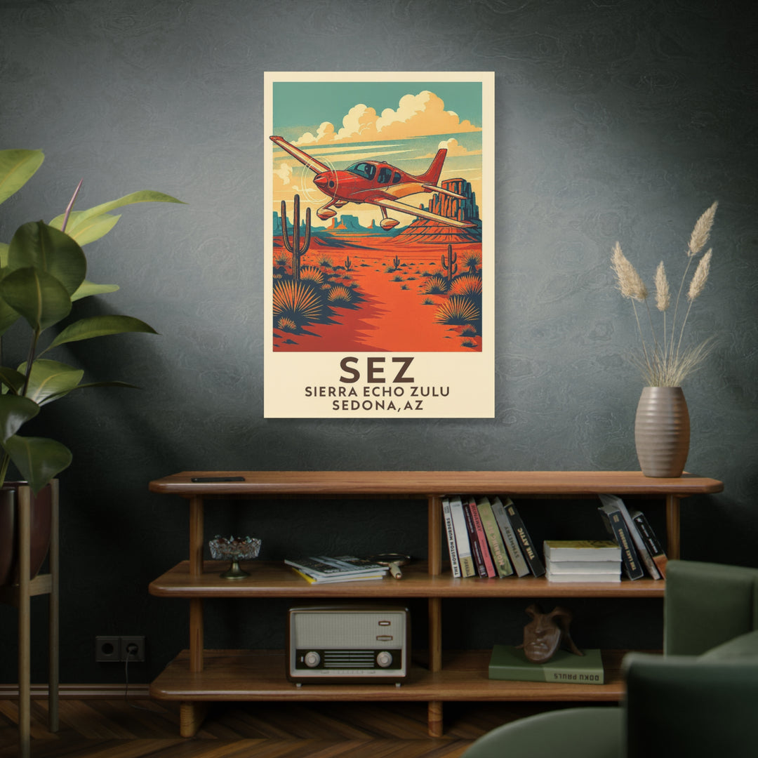 Sedona Desert SEZ – Aviation Canvas Wall Art | Pilot & Airport Artwork