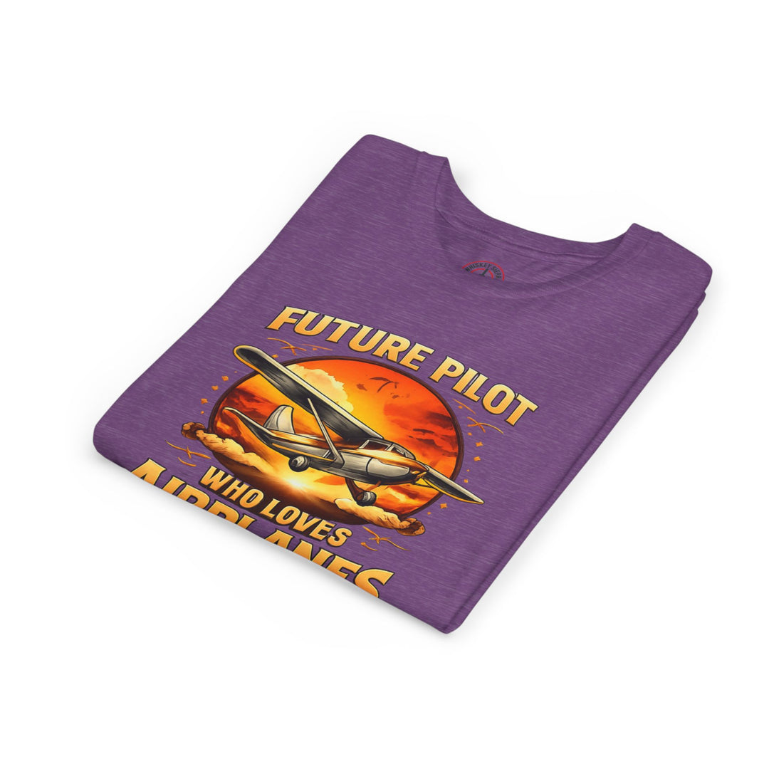 Future Pilot Who Loves Airplanes Youth T-Shirt