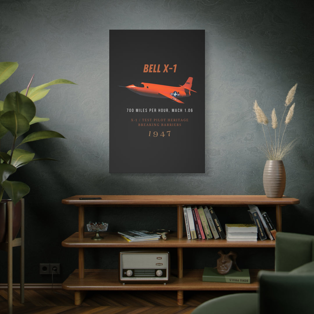 Bell X-1 Vintage Aircraft– Aviation Canvas Wall Art | Pilot & Airport Artwork