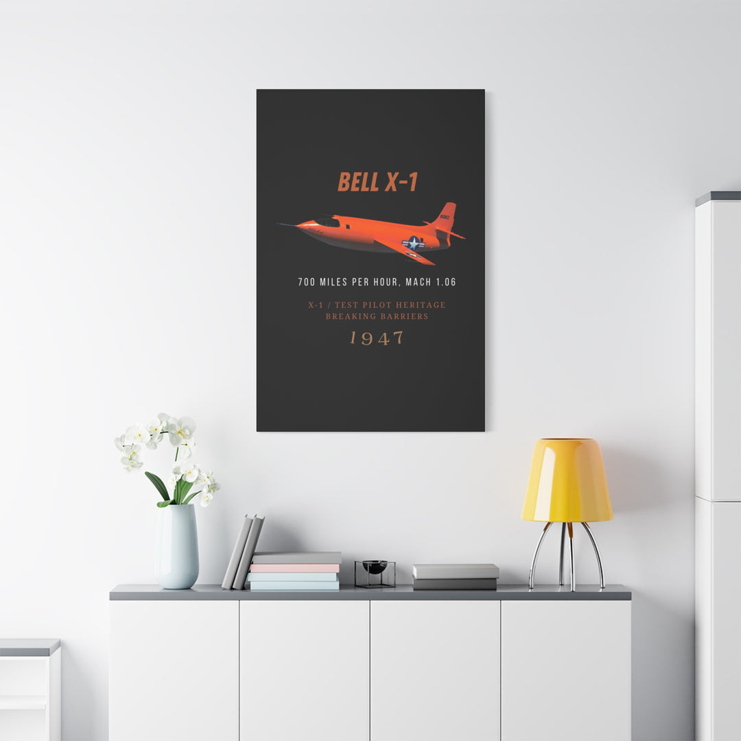 Bell X-1 Vintage Aircraft– Aviation Canvas Wall Art | Pilot & Airport Artwork