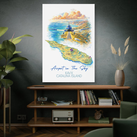 Catalina Island KAVX “Airport in the Sky” – Aviation Canvas Wall Art | Pilot & Airport Artwork