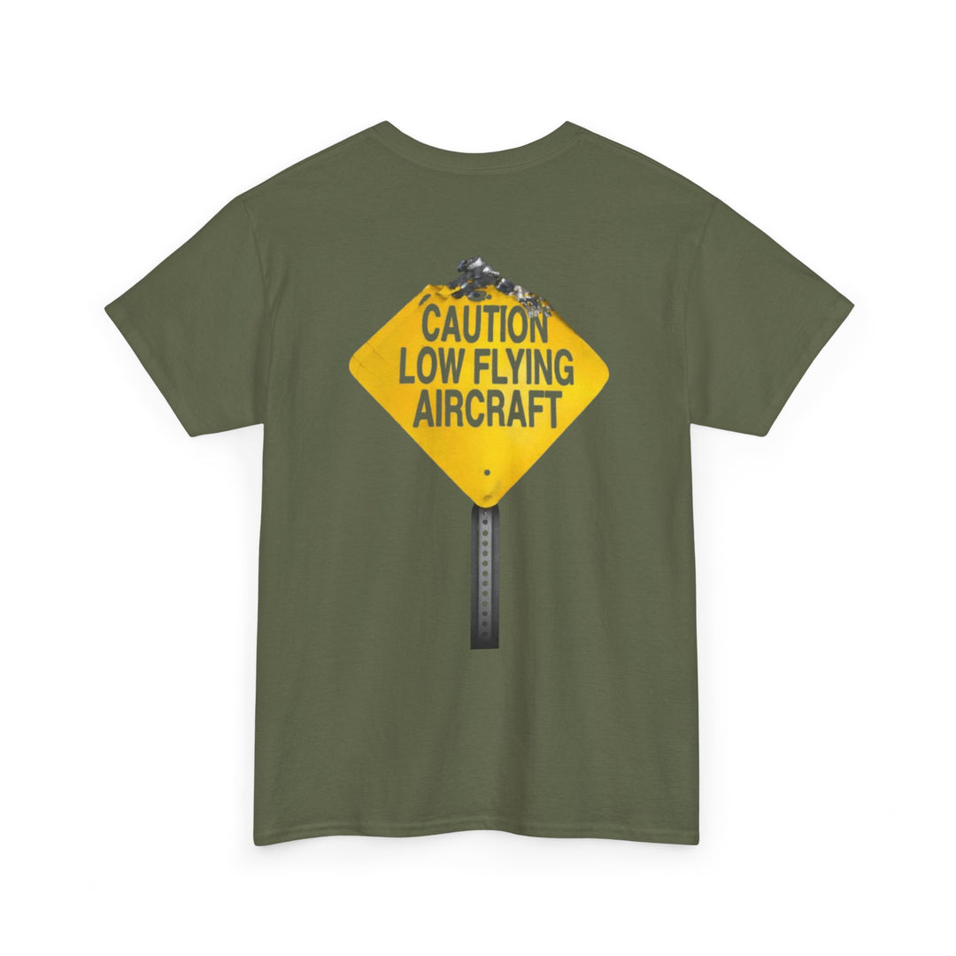 Caution Low Flying Aircraft Aviation Graphic T-Shirt