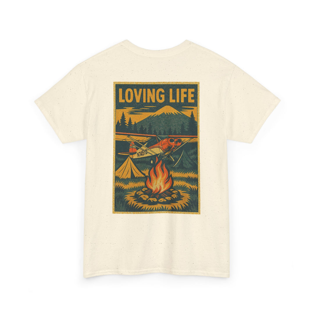 Loving Life Camping Aviation Graphic T-Shirt