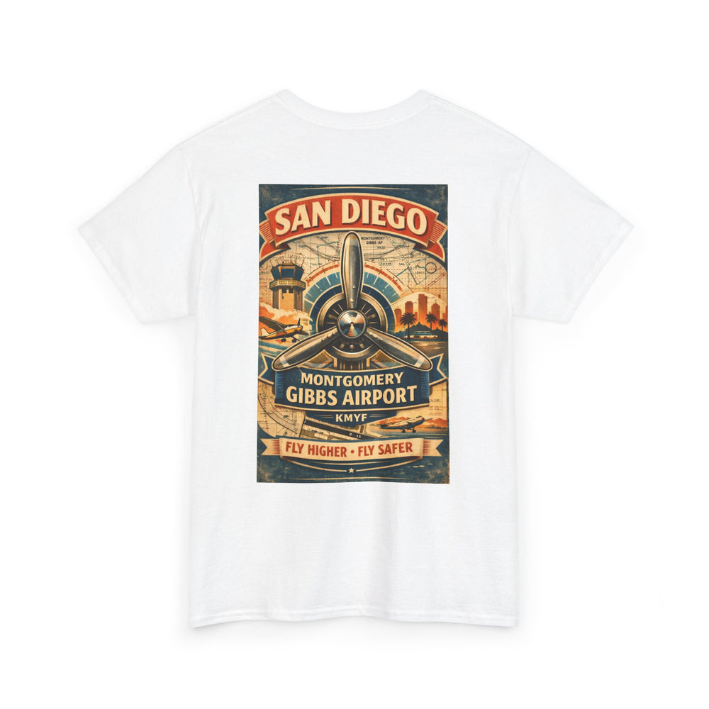 Montgomery-Gibbs Airport Aviation Graphic T-Shirt – San Diego Vintage Poster