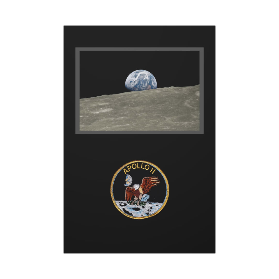 Apollo 11 Earthrise– Aviation Canvas Wall Art | Pilot & Airport Artwork