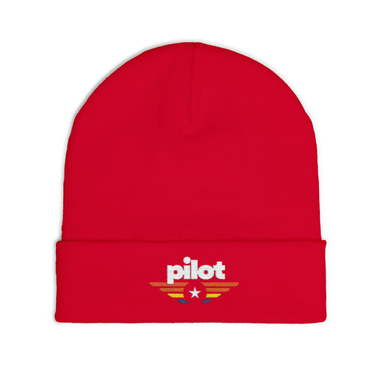 Pilot Embroidered Pilot Beanie - Vintage Wings Aviation Hat