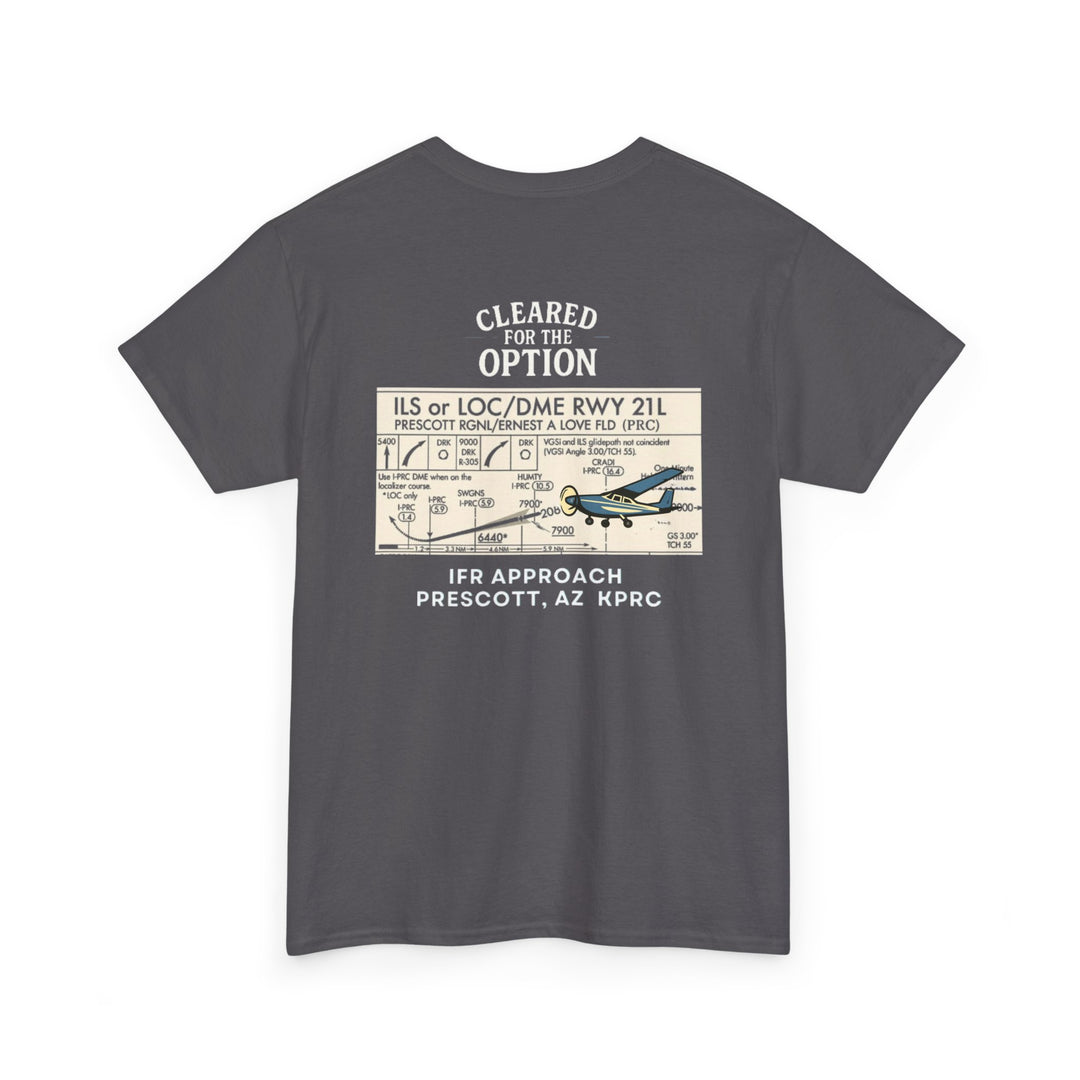 Cleared for the Option Aviation Graphic T-Shirt – KPRC IFR Approach