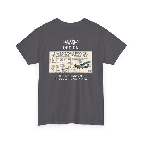 Cleared for the Option Aviation Graphic T-Shirt – KPRC IFR Approach