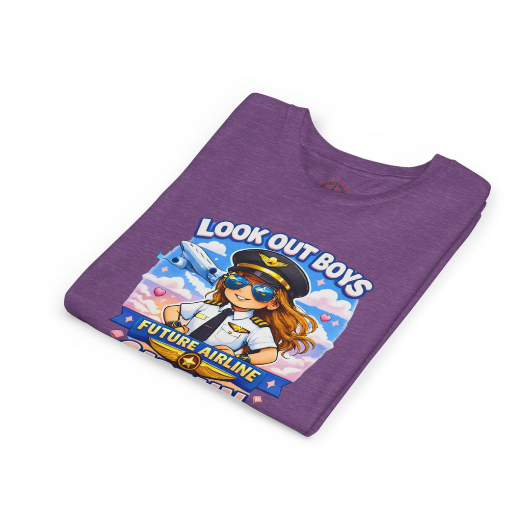 Future Airline Captain Youth T-Shirt – “Look Out Boys”