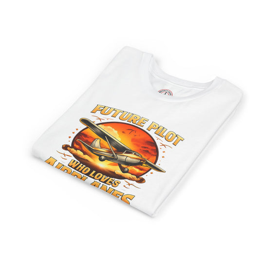 Future Pilot Who Loves Airplanes Youth T-Shirt
