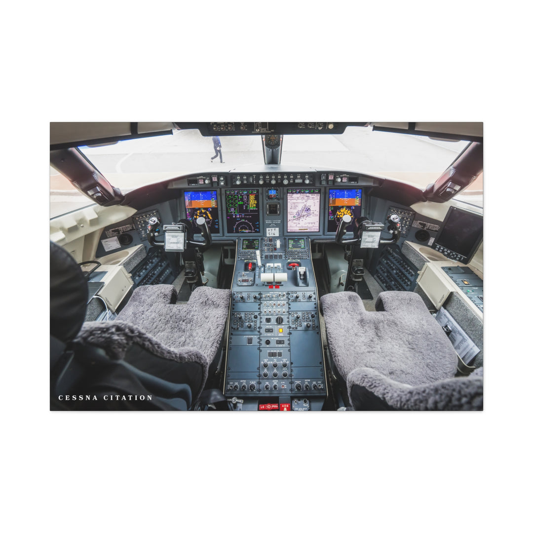 Cessna Citation Cockpit – Aviation Canvas Wall Art | Pilot & Airport Artwork