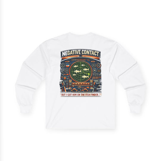 Aviation Humor Long Sleeve T-Shirt – Radar “Negative Contact” Fish Finder