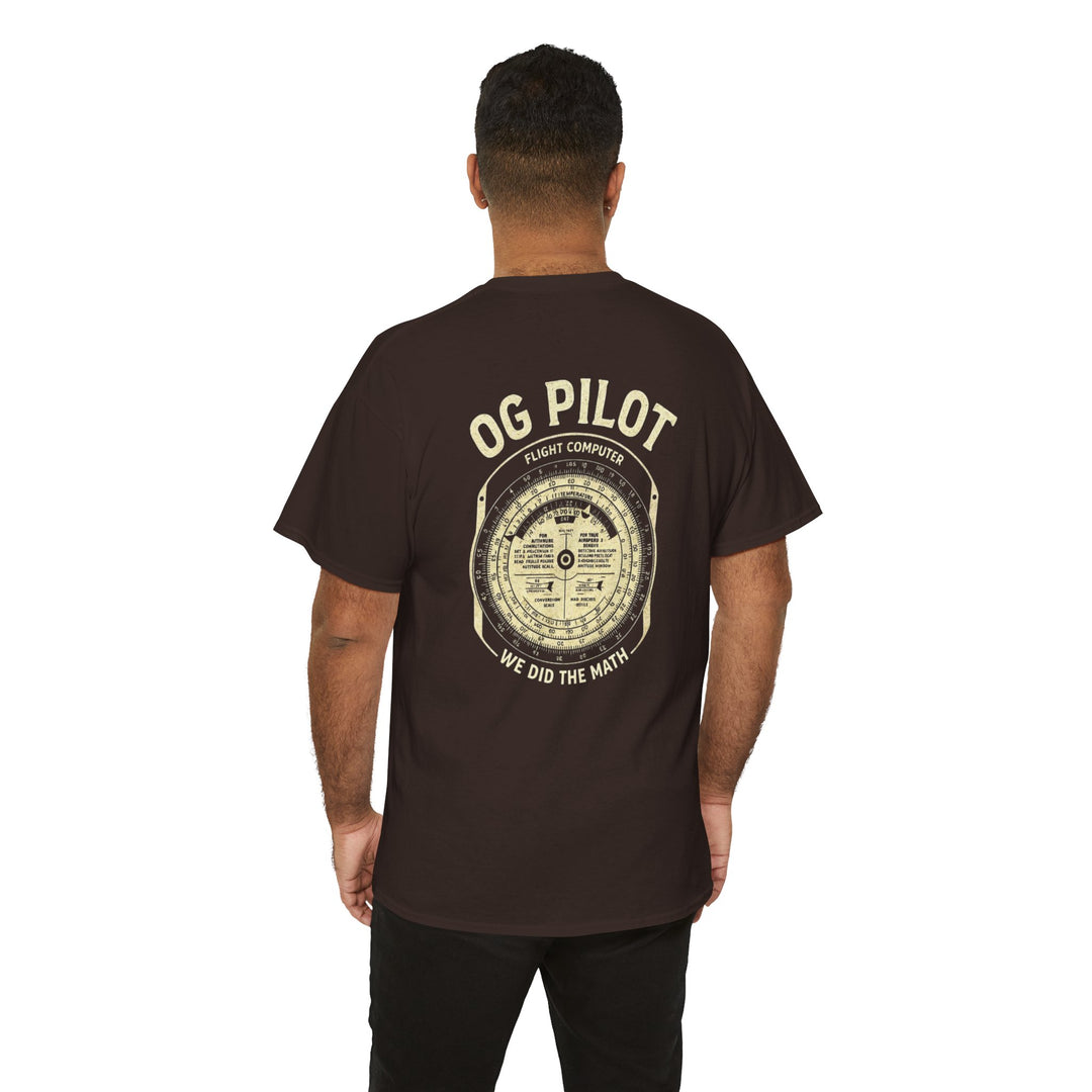 OG Pilot Vintage Flight Computer Aviation Graphic T-Shirt