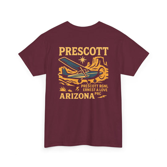 Prescott Regional Airport Aviation Graphic T-Shirt – PRC Thumb Butte Vintage