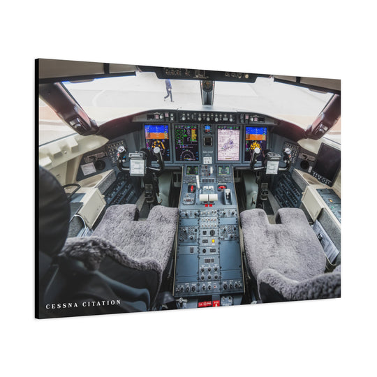 Cessna Citation Cockpit – Aviation Canvas Wall Art | Pilot & Airport Artwork