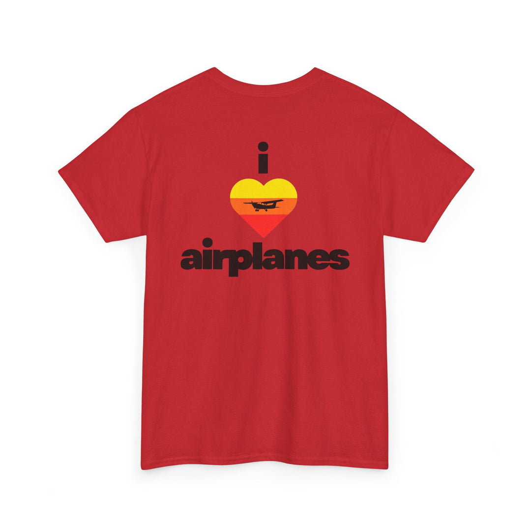 I Love Airplanes Aviation Graphic T-Shirt