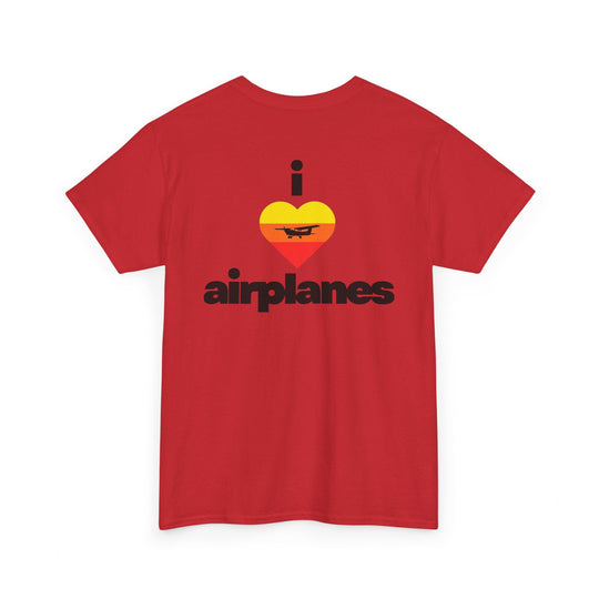 I Love Airplanes Aviation Graphic T-Shirt