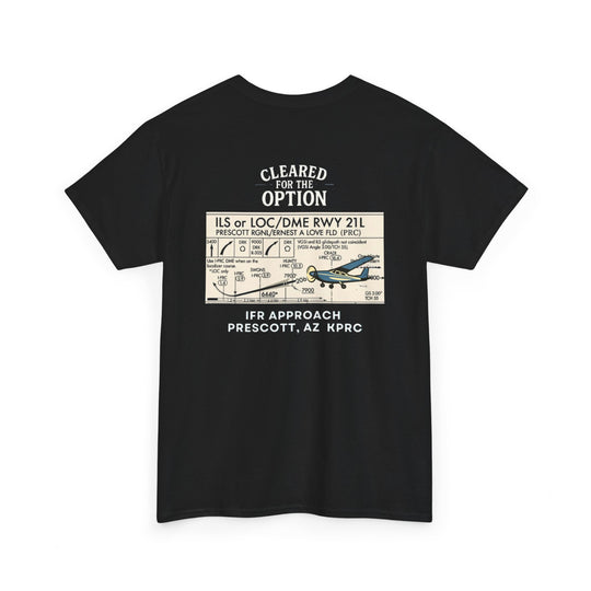 Cleared for the Option Aviation Graphic T-Shirt – KPRC IFR Approach