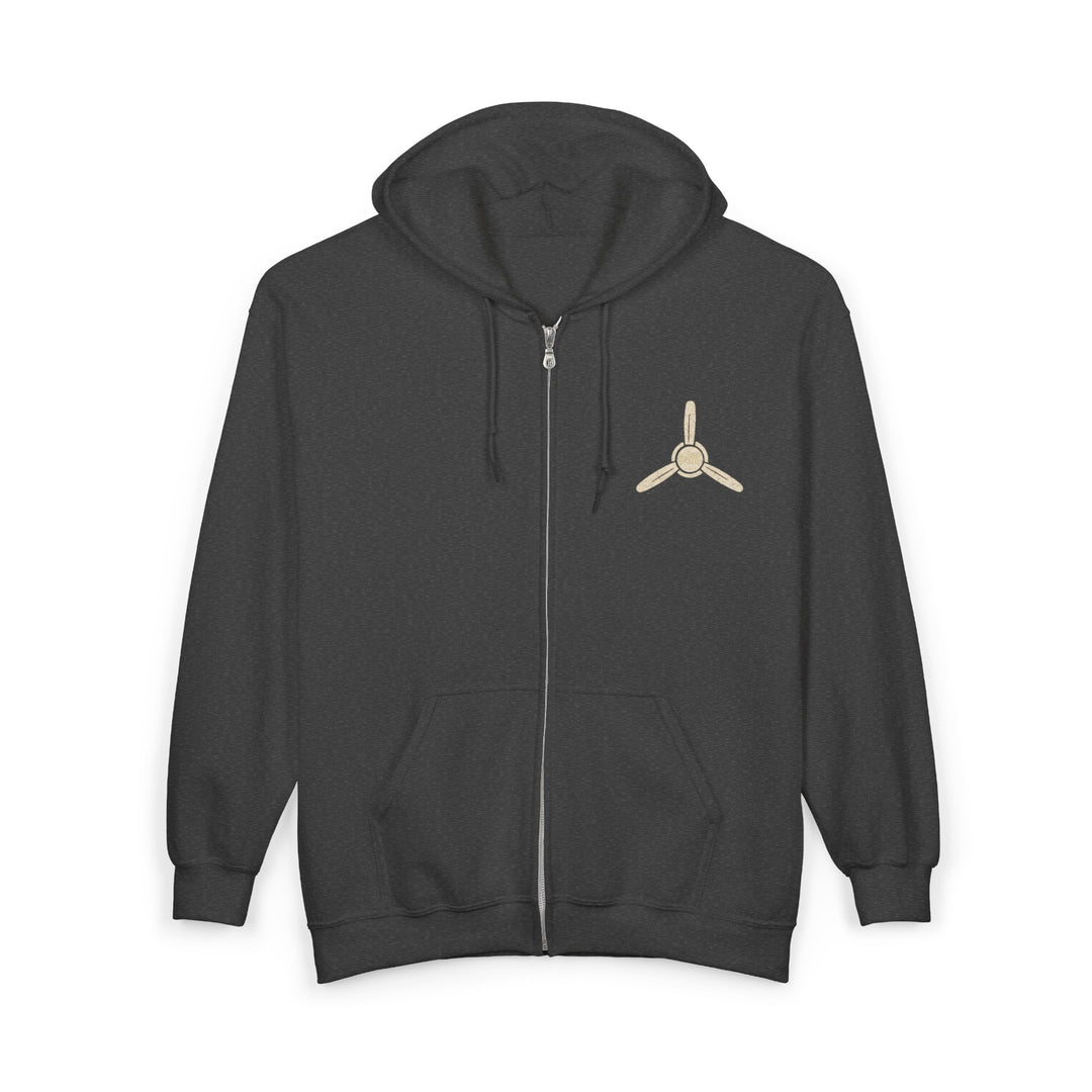 Whiskey Sierra Aviation Logo Zippered Hoodie