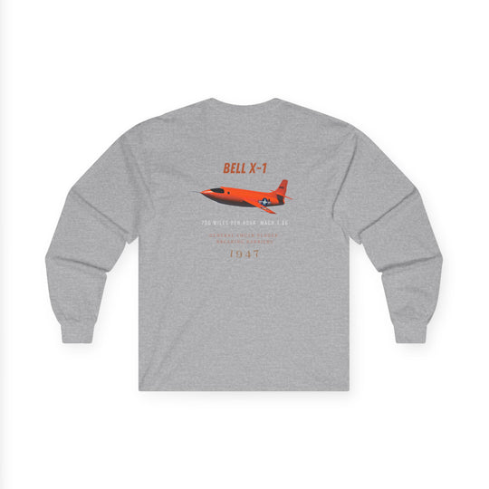 Bell X-1 Experimental Aircraft Aviation Long Sleeve T-Shirt – Breaking the Sound Barrier