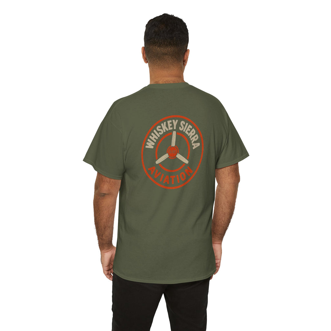 Orange Aviation Logo T-Shirt — Whiskey Sierra Aviation Crew Tee