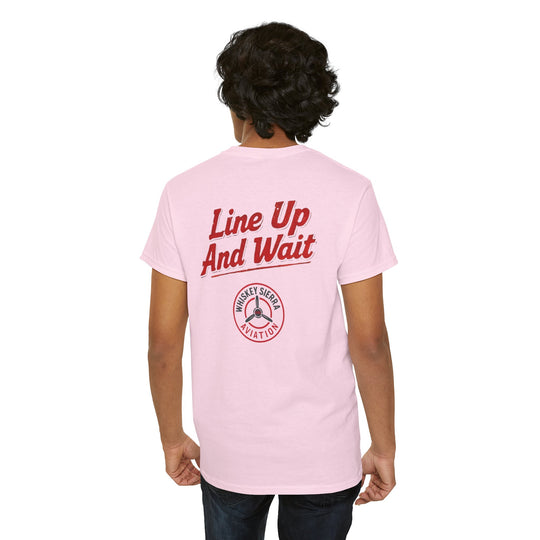 Line Up and Wait – Aviation Graphic Tee