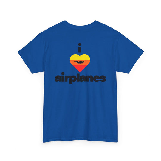 I Love Airplanes Aviation Graphic T-Shirt