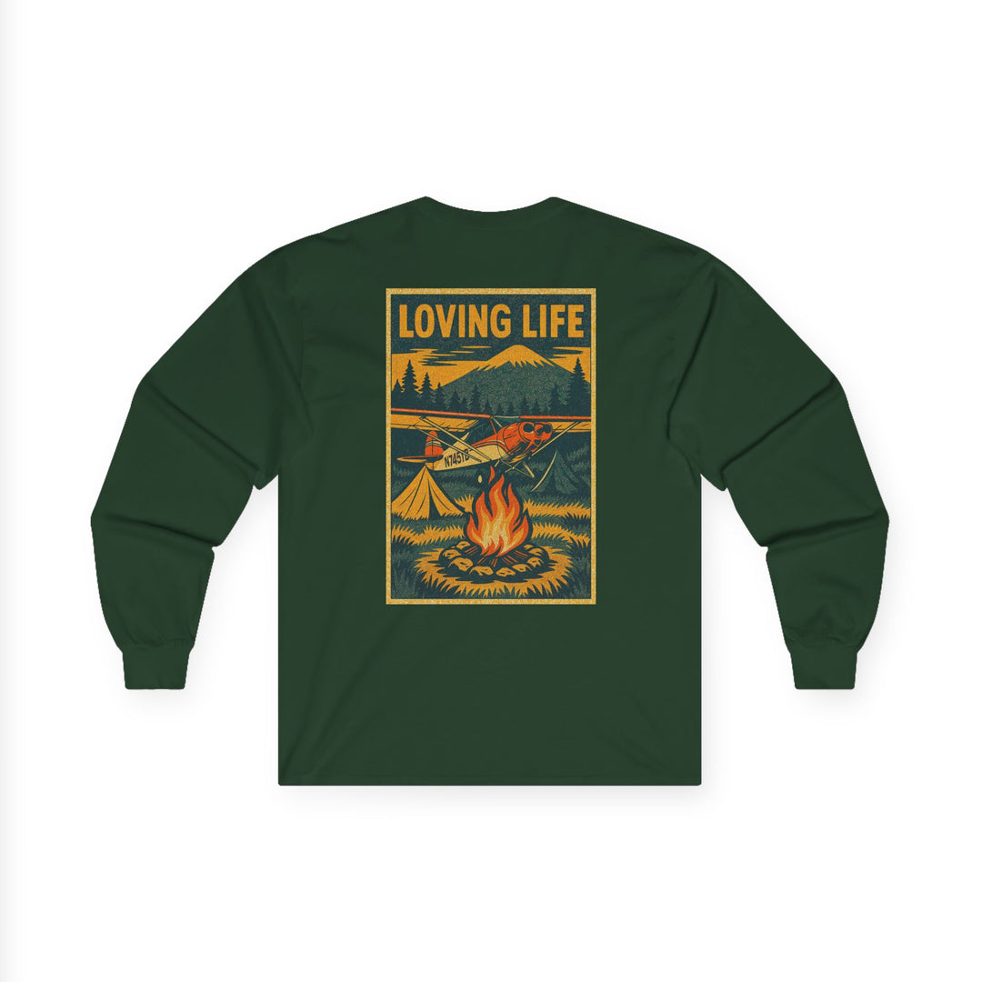 Loving Life Camping Aviation Long Sleeve T-Shirt