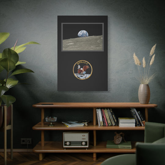 Apollo 11 Earthrise– Aviation Canvas Wall Art | Pilot & Airport Artwork