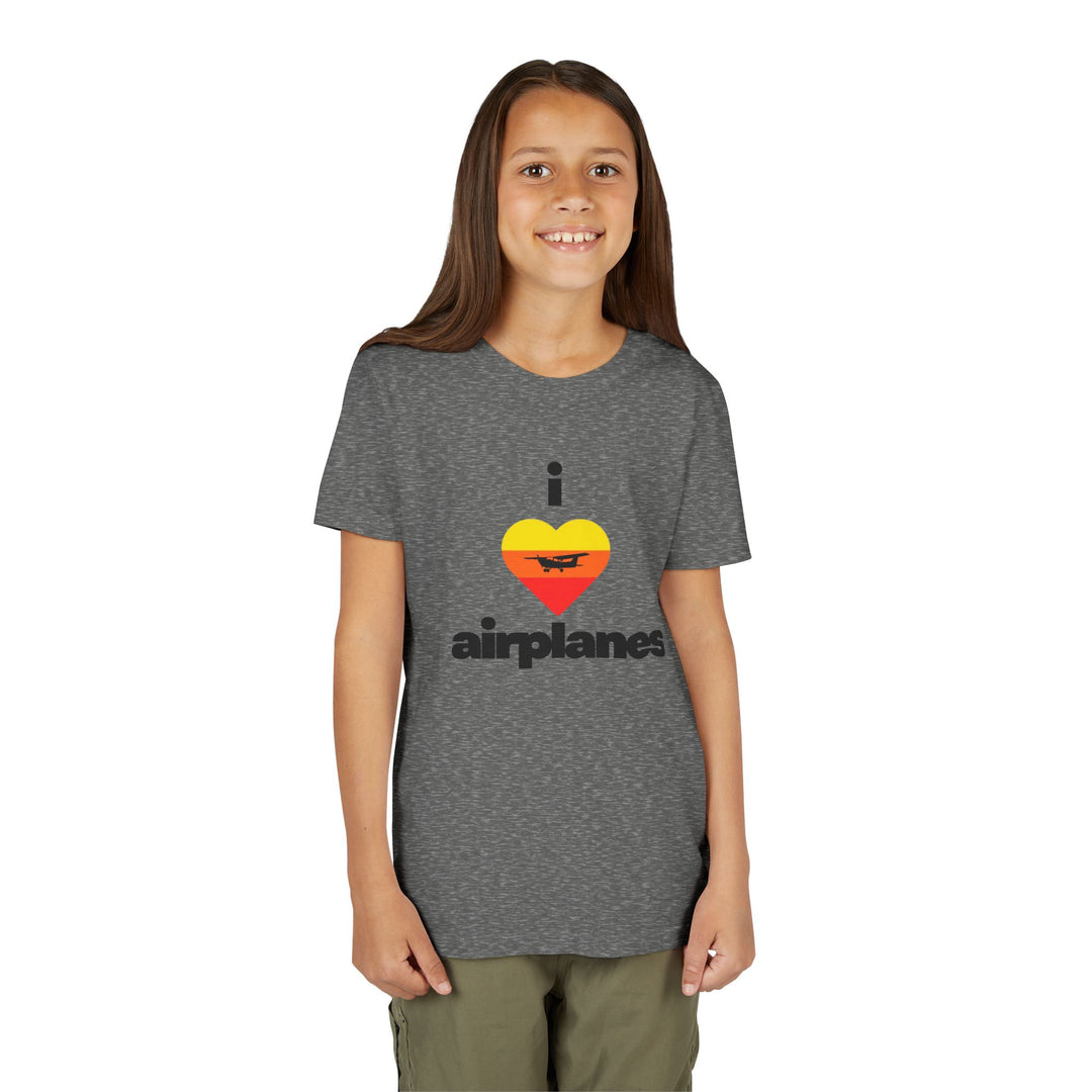 I Love Airplanes Youth T-Shirt