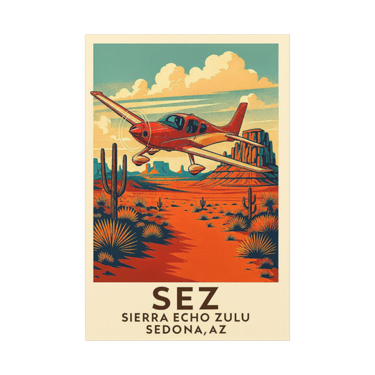 Sedona Desert SEZ – Aviation Canvas Wall Art | Pilot & Airport Artwork