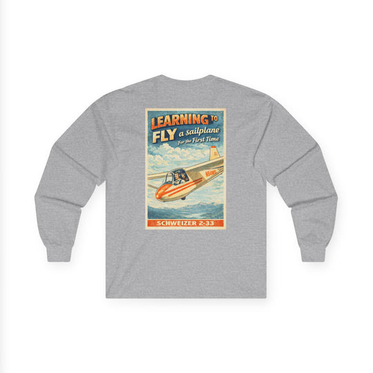 Vintage Aviation Long Sleeve T-Shirt – Sailplanes “Learning to Fly”