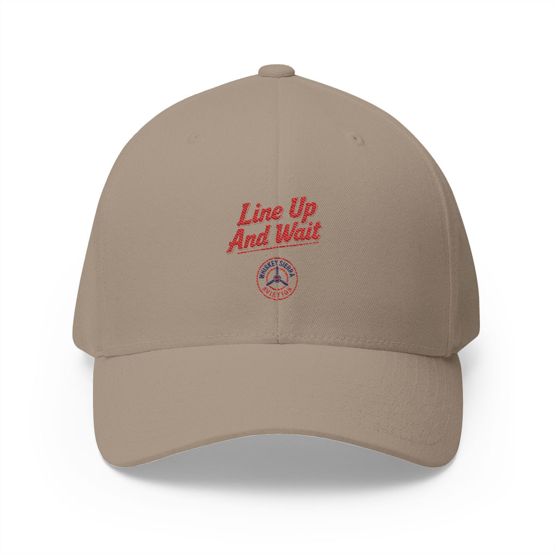 ‘Line Up And Wait’ – Embroidered Baseball Cap
