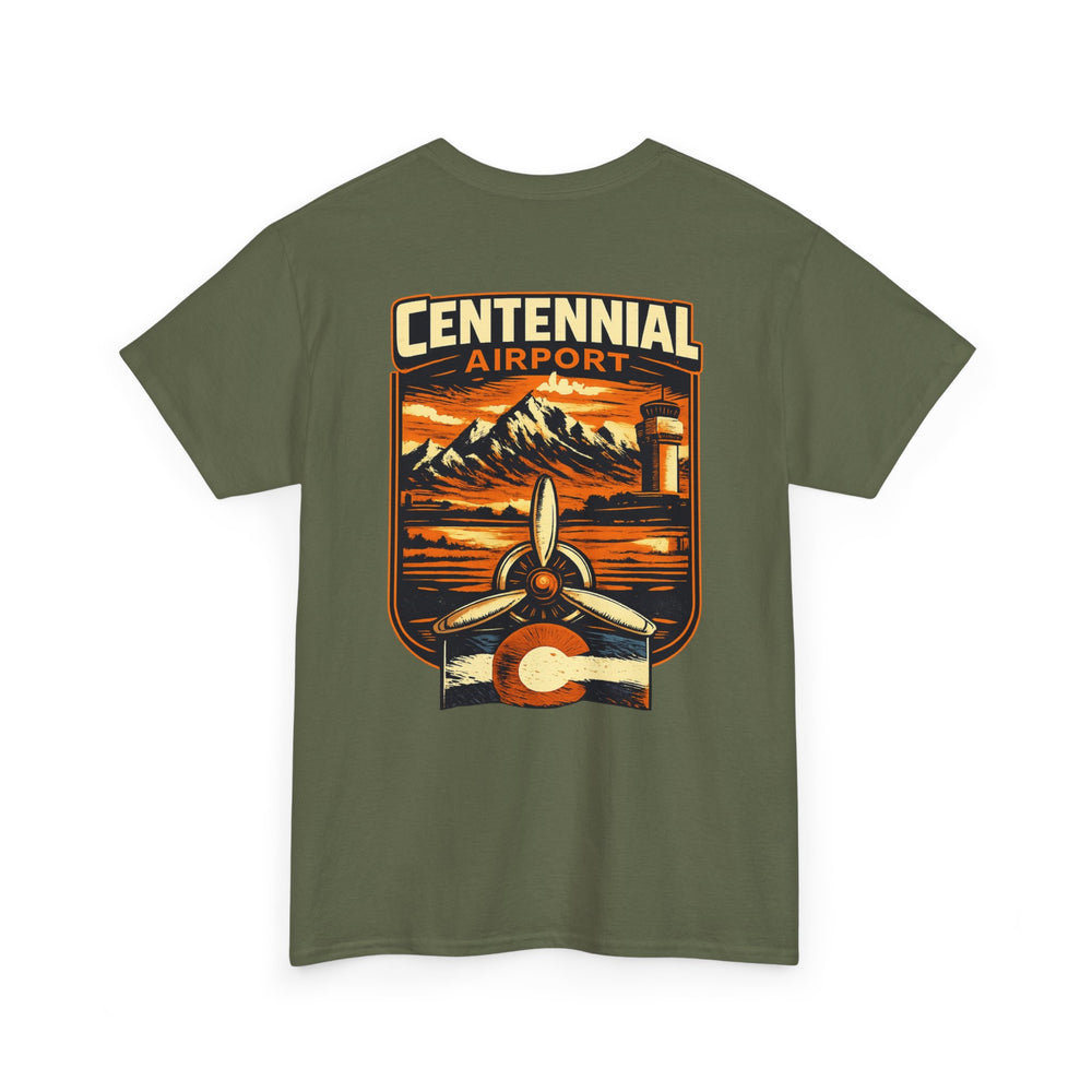 Centennial Airport Aviation Graphic T-Shirt – Vintage Poster