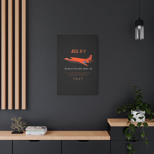 Bell X-1 Vintage Aircraft– Aviation Canvas Wall Art | Pilot & Airport Artwork