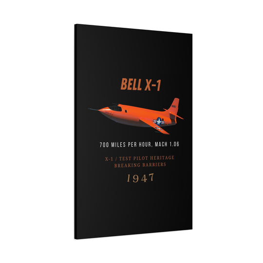 Bell X-1 Vintage Aircraft– Aviation Canvas Wall Art | Pilot & Airport Artwork