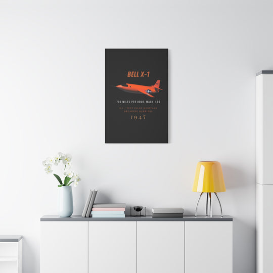 Bell X-1 Vintage Aircraft– Aviation Canvas Wall Art | Pilot & Airport Artwork