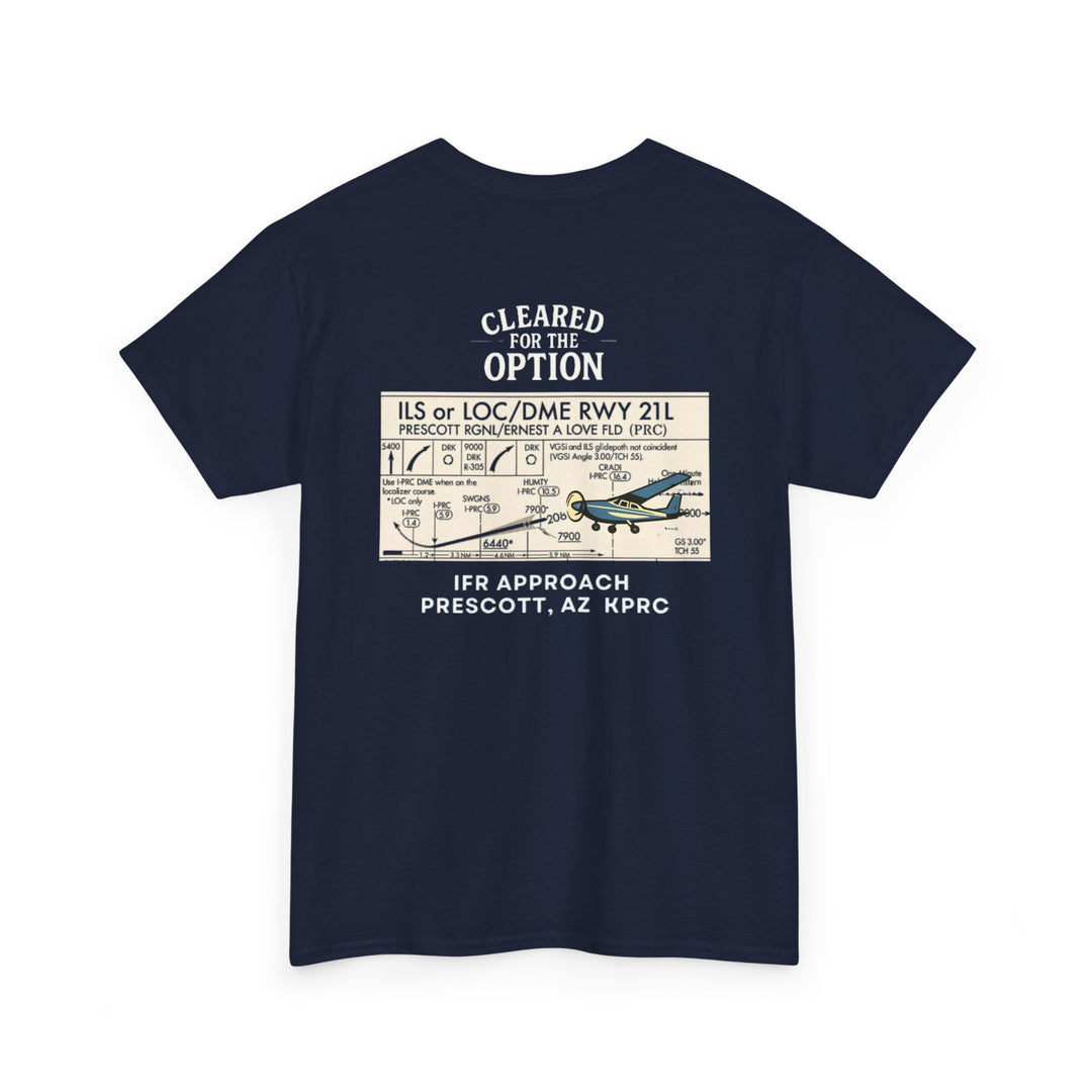 Cleared for the Option Aviation Graphic T-Shirt – KPRC IFR Approach