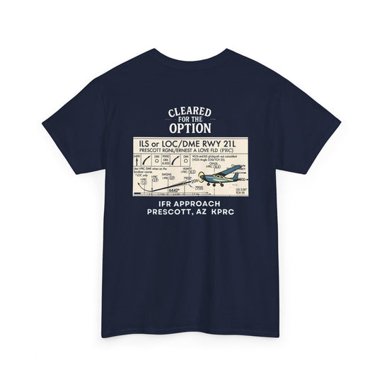 Cleared for the Option Aviation Graphic T-Shirt – KPRC IFR Approach