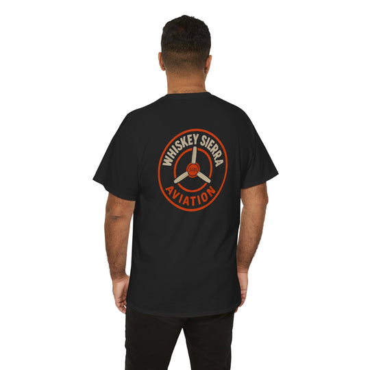 Orange Aviation Logo T-Shirt — Whiskey Sierra Aviation Crew Tee