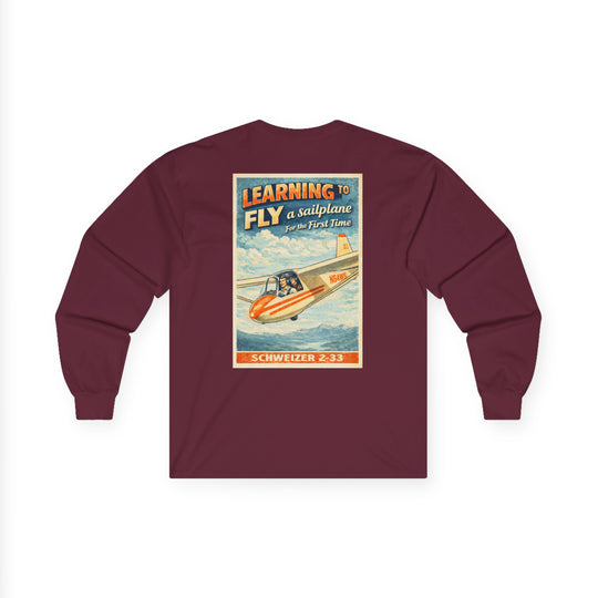 Vintage Aviation Long Sleeve T-Shirt – Sailplanes “Learning to Fly”