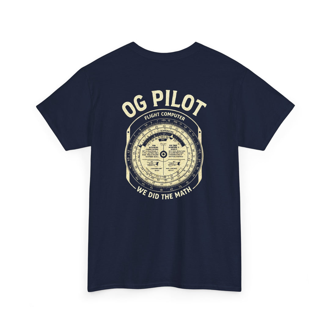 OG Pilot Vintage Flight Computer Aviation Graphic T-Shirt