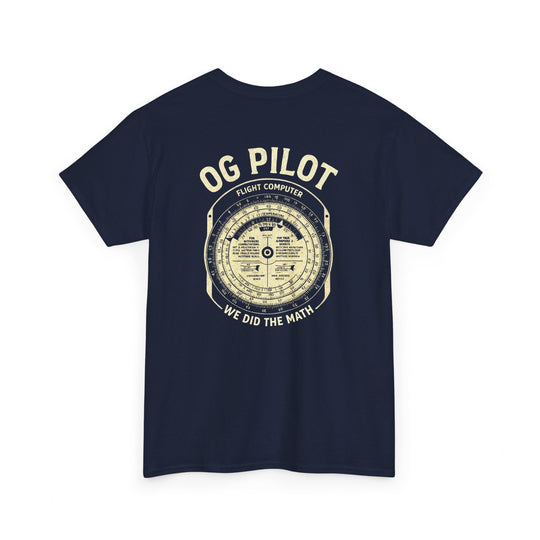 OG Pilot Vintage Flight Computer Aviation Graphic T-Shirt
