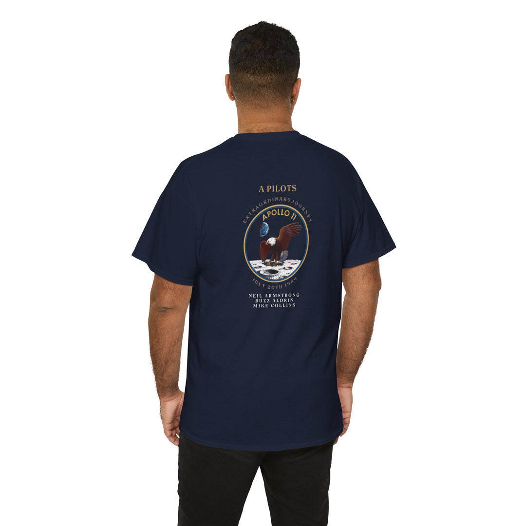 Apollo 11 Moon Mission Aviation Graphic T-Shirt – July 20, 1969