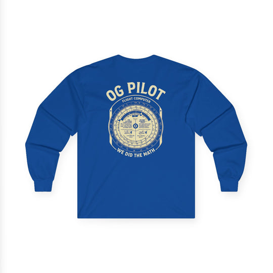 OG Pilot Vintage Flight Computer Aviation Long Sleeve T-Shirt