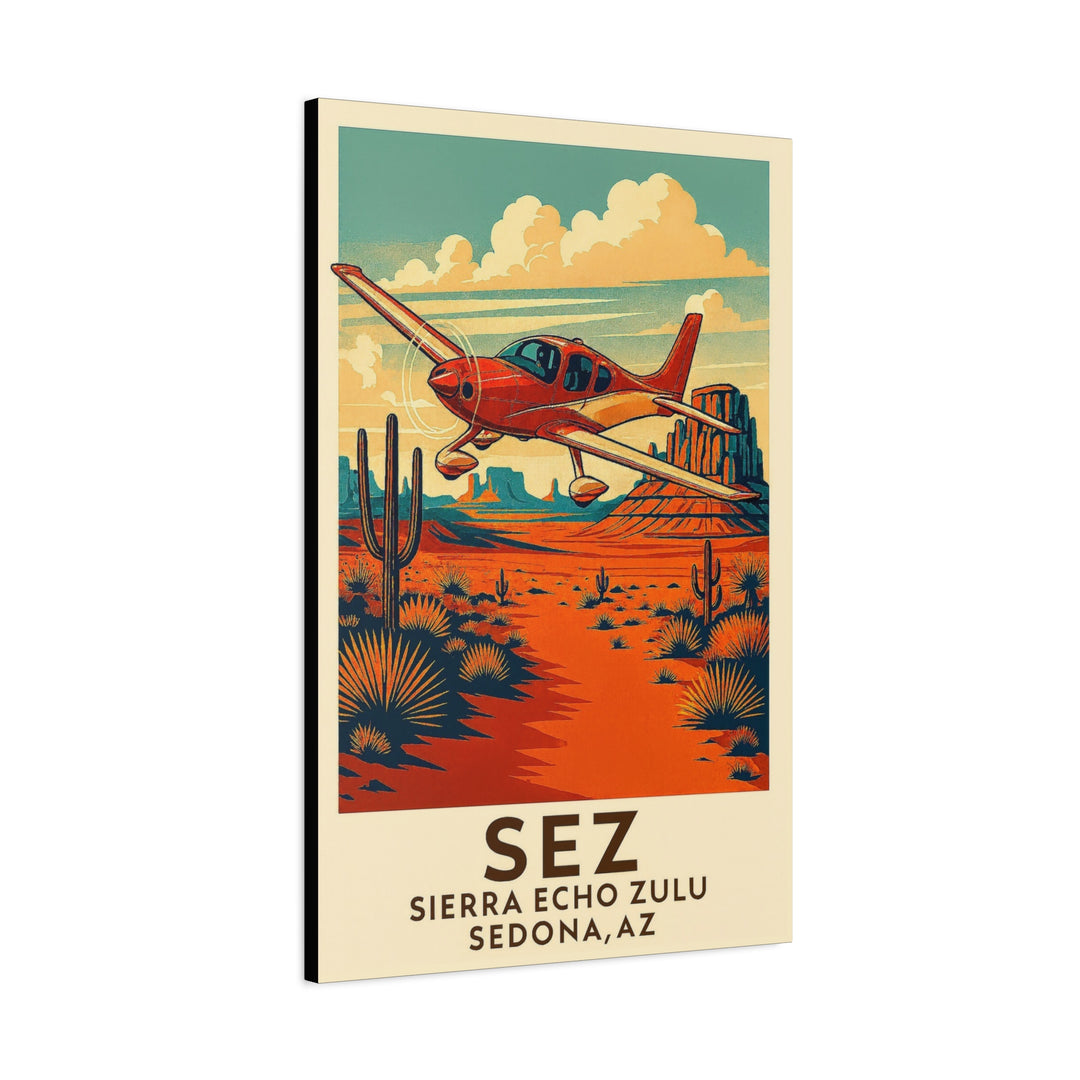 Sedona Desert SEZ – Aviation Canvas Wall Art | Pilot & Airport Artwork