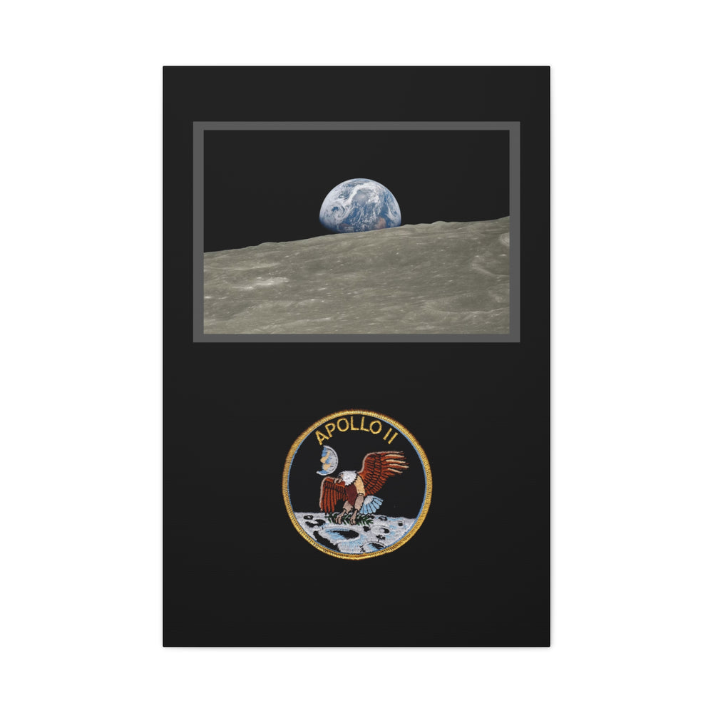 Apollo 11 Earthrise– Aviation Canvas Wall Art | Pilot & Airport Artwork
